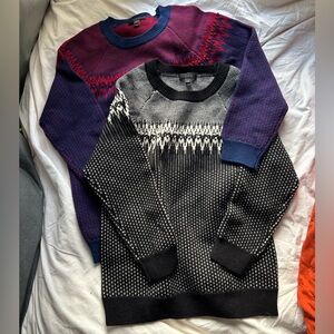 J Crew 100% Merino Wool Sweater size medium set of 2 like new never worn